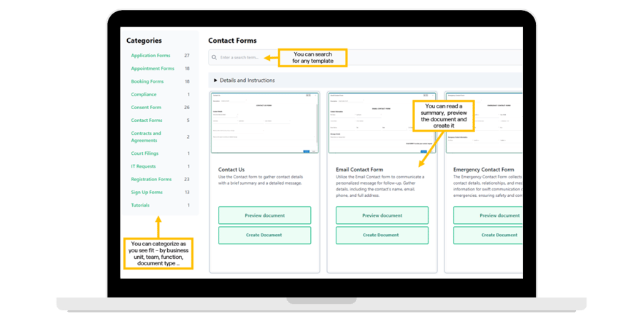 Template Library - Kim Document