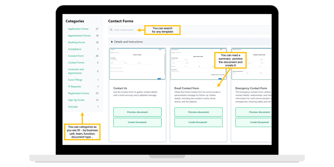 Template Library - Kim Document
